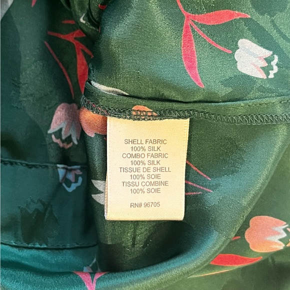 100% SILK REBECCA TAYLOR SILK FLORAL BLOUSE - Picture 12 of 12